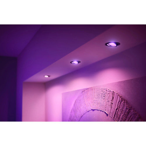 Philips Hue Centura Recessed Spotlight Rund 3er-Set Schwarz
