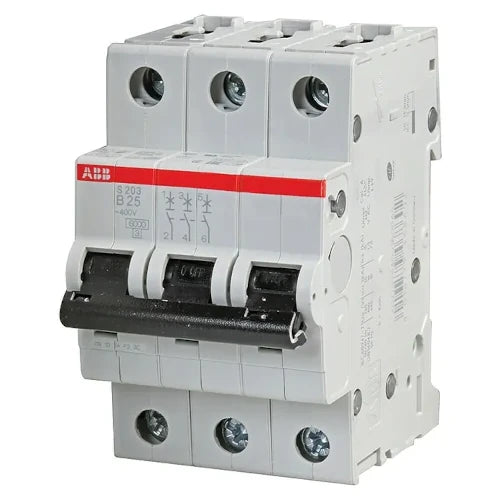 ABB S203-B25 Leitungsschalter 3-Polig 6kA 25A