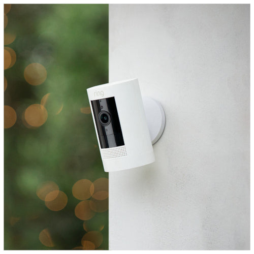 Ring Stick Up Cam Battery für Innen-und Außenbereich, Weiss
