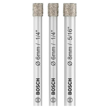 Bosch Pro Ceramic Dry-Set 2x6mm/1x8mm Bohrer