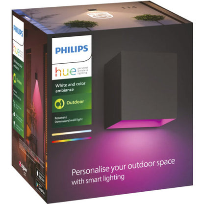 Philips Hue White&Color Ambiance Resonate Downward Wall Light Schwarz