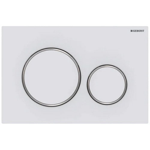 Geberit Sigma 20 Round Wc-Betätigungsplatte Weiss Matt/ Hochglanz-Verchromt