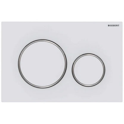 Geberit Sigma 20 Round Wc-Betätigungsplatte Weiss Matt/ Hochglanz-Verchromt