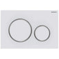 Geberit Sigma 20 Round Wc-Betätigungsplatte Weiss Matt/ Hochglanz-Verchromt