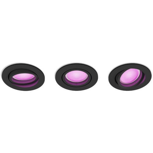 Philips Hue Centura Recessed Spotlight Rund 3er-Set Schwarz