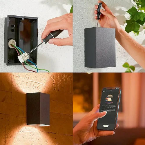 Philips Hue White&Color Ambiance Resonate Outdoor Wall Light Schwarz