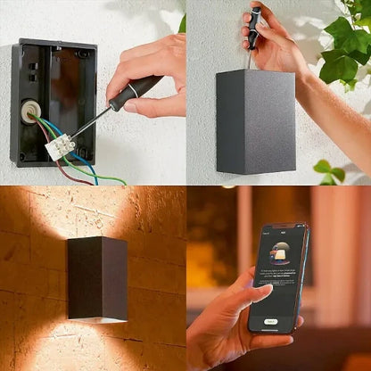 Philips Hue White&Color Ambiance Resonate Outdoor Wall Light Schwarz