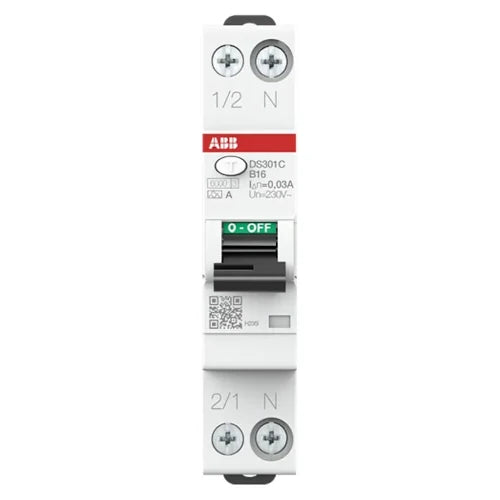 ABB DS301C B16 A30 RCBO FI-Schutzschalter 16A 30mA 6kA