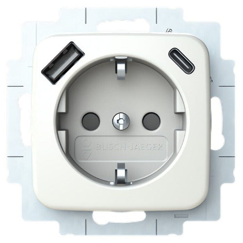Busch-Jaeger SCHUKO USB-A&C Steckdose 20 EUCB2USBAC-214