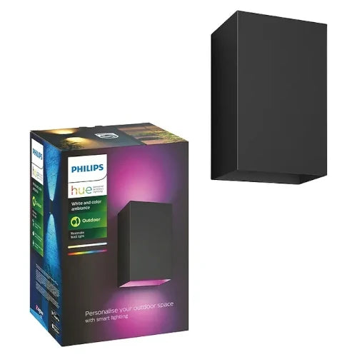 Philips Hue White&Color Ambiance Resonate Outdoor Wall Light Schwarz