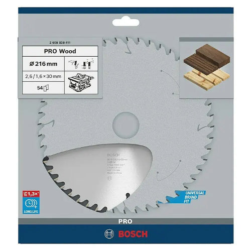 Bosch Pro Wood 216mm Kreissägeblatt 2-teilig
