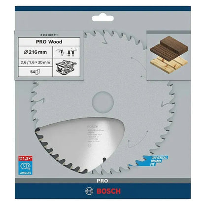Bosch Pro Wood 216mm Kreissägeblatt 2-teilig