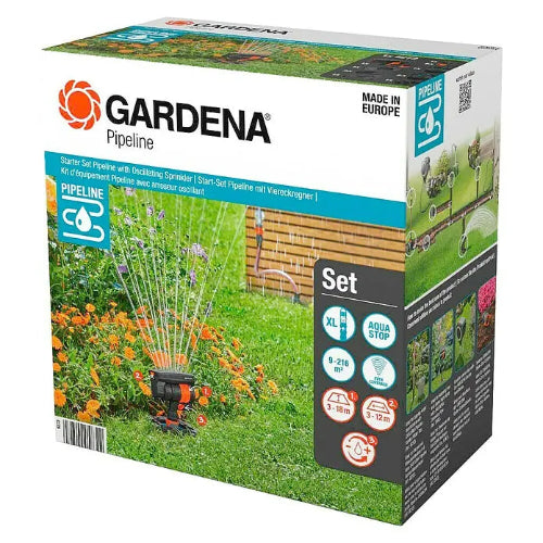 Gardena Starter Set Pipeline mit Viereckregner (8272-20)